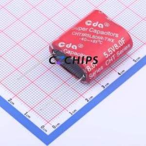 Supercondensateur CHT-5R5L805R-TWX 5.5V8F, composant traversant (THT), P=17.5mm, condensateur 8F -10%~+30% 5.5V 40uA@72hrs - Product Image 1