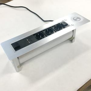 Prise de courant UE entièrement en alliage d'aluminium Prise de données USB de table rotative motorisée rabattable avec chargeur sans fil - Product Image 3