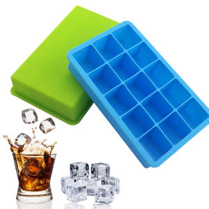 Bacs à <span class=keywords><strong>glaçons</strong></span> 15 cubes en silicone de qualité alimentaire sans BPA écologique avec couvercle <span class=keywords><strong>Bac</strong></span> à <span class=keywords><strong>glaçons</strong></span> en silicone - Product Image 4