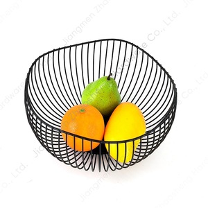 Wire Fruit Basket Bowl Black <b>Standing</b> Type Kitchen Storage Food Container Nordic Design - Product Image 5
