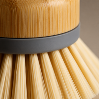 Éponge à vaisselle en bambou écologique, outil de nettoyage manuel en bois avec tête estampillée, brosse de nettoyage créative pour la cuisine domestique