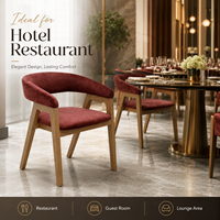 Chaise de salle à manger pour l'hôtellerie, siège moderne pour restaurant, chaise rembourrée en bois de frêne pour salle à manger d'hôtel