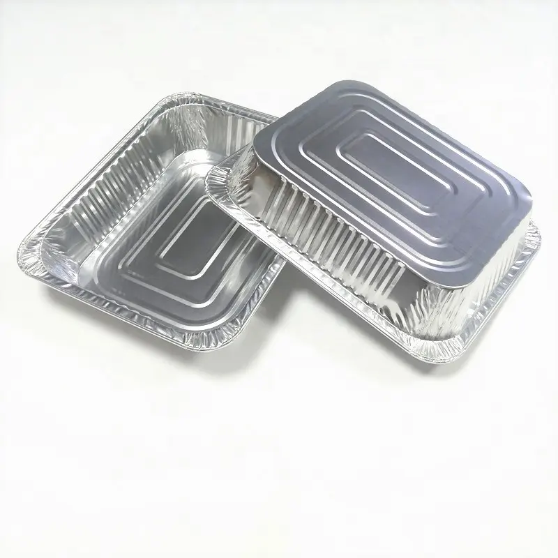 Heavy Duty Oblonghalf Size 9*13 Inch Steam Table Deep Aluminum Foil Container Pan Food Takeout Package Aluminum Foil Tray