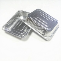 Casseroles demi-profondes jetables de 9*13 pouces pour table à vapeur Récipient en papier d'aluminium avec couvercle pour plateaux de cuisson de restauration de service alimentaire