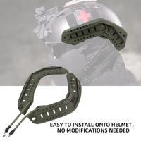 Rail latéral tactique pour casque, fixation rapide extérieure, rail en nylon incurvé rotatif pour accessoires de casque Mich