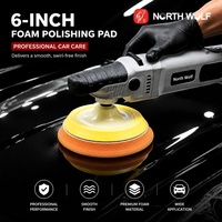 Tampon de polissage en mousse orange de 6 pouces à surface lisse pour le detailing automobile, le cirage et le lustrage - Tampons de découpe et de finition haute densité pour polisseuse DA