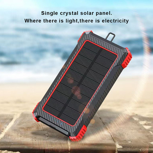 IS-SC05W 5 Wát năng lượng mặt trời Powered không dây sạc Powerbank <span class=keywords><strong>LED</strong></span> <span class=keywords><strong>Torch</strong></span> không thấm nước Móc chìa khóa cho cắm trại 10000mAh Micro USB đầu vào - Product Image 3