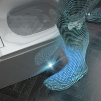 WC intelligent monobloc haut de gamme à télécommande, économie d'énergie, cuvette de toilette en céramique à poser au sol