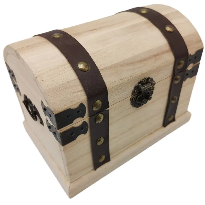 लकड़ी चमड़े खजाना छाती लकड़ी के बक्से गहने बॉक्स के लिए ताला के साथ हस्तनिर्मित लकड़ी शिल्प बॉक्स गहने खिलौने उपहार घर <span class=keywords><strong>सजावट</strong></span>