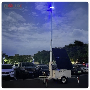 Chuyên nghiệp di động năng lượng mặt trời-powered CCTV tháp Camera off-lưới điện thoại di động giám sát trailers cho trên trang web xây dựng - Product Image 2