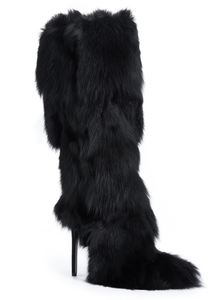 Kustom pabrikan 2026 sepatu bot hak Stiletto musim dingin wanita seksi dengan ujung runcing - Product Image 2