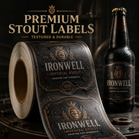 Autocollant étanche pour étiquette de canette de bière, impression personnalisée, autocollant adhésif pour entrepôt frigorifique, MOQ 1 pièce