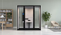 Cabine de bureau acoustique insonorisée Comine moderne et accessible, à hauteur réglable, pour hôtels et entrepôts, idéale pour un bureau inclusif