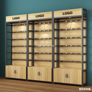 Kustom ramah lingkungan casing ponsel rak Tampilan baja antikarat dan kayu toko seluler berdiri pajangan - Product Image 2