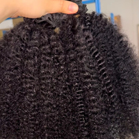 Extensions de cheveux humains bouclés afro crépus birmans, double trame, pleine longueur 40 pouces, cheveux indiens bruts bouclés birmans
