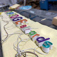 Letrero LED 3D Personalizable a Prueba de Agua con Forma de Gelatina, Control Táctil y por Aplicación, Opciones Multicolor para Uso Doméstico, Comercial y Exterior