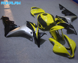 Carenados para <span class=keywords><strong>Honda</strong></span> CBR600RR F5 <span class=keywords><strong>2007</strong></span> 2008, Amarillo, Plateado, Negro, <span class=keywords><strong>CBR</strong></span> 600RR 07 08, Kits de Carrocería para Moto Deportiva CBR600 <span class=keywords><strong>RR</strong></span> - Product Image 1