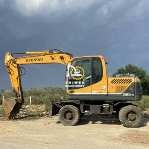 Pelle sur pneus Hyundai 150W-9 d'occasion de haute qualité prix d'usine en bon état avec composants de pompe à moteur PLC à engrenage central - Product Image 2