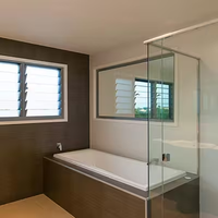 Fenêtres à persiennes en aluminium et verre, style ouvert, résistantes aux ouragans, avec moustiquaire en acier, design moderne pour extérieur