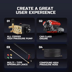 Ad alta pressione commerciale 16L/min (4GPM) 3600PSI 250BAR benzina auto rondella per il lavaggio auto - Product Image 5