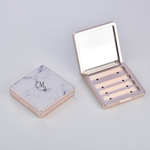 Sang trọng tùy chỉnh vuông trống Eyeshadow Brushes Palette Trường hợp với đá cẩm thạch vỏ - Product Image 1