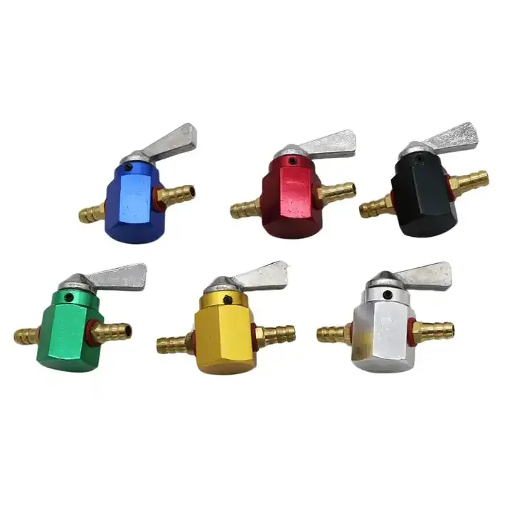 Racing 6mm Gas Tank Fuel Switch Gasoline Faucet Gasoline Switch Shut Off Valve Pump Tap Petcock For Motorcycle Fuel System