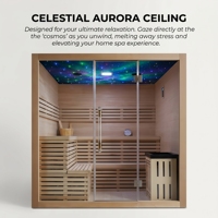 Sauna électrique intérieur traditionnel Ploutara 180 cm (71 po) en cèdre, kit préfabriqué modulaire, homologué ETL CE FSC, chauffage 185F