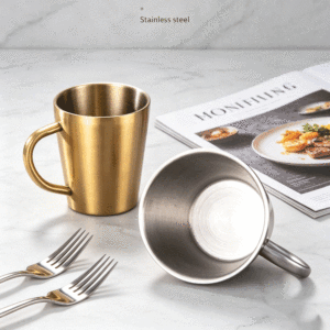 FLEY Artículos <span class=keywords><strong>de</strong></span> Cocina al por Mayor, Taza <span class=keywords><strong>de</strong></span> Doble Capa <span class=keywords><strong>de</strong></span> Acero Inoxidable 304 con Asa, Taza <span class=keywords><strong>de</strong></span> Té con Logotipo Personalizado para Actividades <span class=keywords><strong>de</strong></span> Camping - Product Image 2
