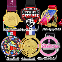 Concevez votre propre médaille en métal personnalisée, alliage de zinc, 3D, pour marathon 5K, football, taekwondo, natation, prix de la course, médailles sportives