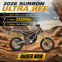 Nouvelle Moto Électrique Tout-Terrain Sur Ron Ultra Bee 24,5 kW 2026, 95 km/h, avec Batterie Longue Portée 74 V 60 Ah, Moto Électrique Abordable