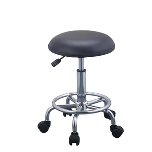 Silla <span class=keywords><strong>de</strong></span> Cuero Negra Industrial Moderna ESD, Antiestática <span class=keywords><strong>de</strong></span> PVC OMD YZ-01, Ajustable en Altura, para Uso Comercial, Laboratorio y Comedor - Product Image 1