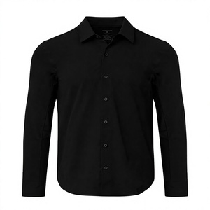 Wholesale Customization 100% Cotton Twill Fabric Breathable New Solid <b>Color</b> Formal Slim Fit Men's <b>Shirts</b> - Product Image 2