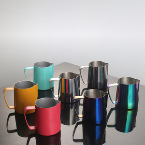 Hot bán biểu tượng tùy chỉnh sữa bọt <span class=keywords><strong>Pitcher</strong></span> <span class=keywords><strong>Espresso</strong></span> hấp bọt nồi 304 thép không gỉ sữa Jug cup - Product Image 6