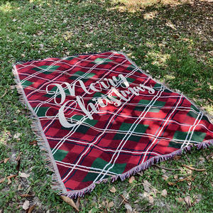 Couverture de Noël en forme de renne 63 x 51 pouces, réversible, en coton, tapisserie bohème, décoration de chambre hippie, jeté double face - Product Image 5