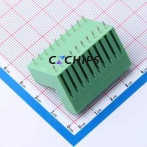 KF2EDGVT-3.5-2*10P Plug-in Terminal Block Through hole,P=3.5mm Connector Board-to-Board / Socket - Closed 2x10P 3.5mm Green - Product Image 2