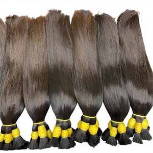 Cheveux humains vierges bruts en vrac Nasa Hair NSH-DN, 1 kg, pointes pleines, matériau d'extension capillaire pour coloration blonde haute intensité - Product Image 1