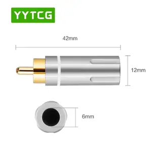 Connecteur jack <span class=keywords><strong>RCA</strong></span> Cuivre pur Plaqué or Audio Câbles <span class=keywords><strong>RCA</strong></span> Adaptateur mâle <span class=keywords><strong>Prise</strong></span> <span class=keywords><strong>RCA</strong></span> Haut-parleur Terminal Acoustique Connecteurs - Product Image 3