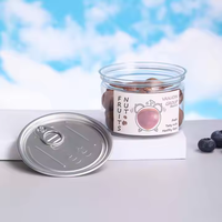 Récipients à dessert vides en PET transparents de 100ml 200ml 250ml Pot à crème glacée en plastique avec couvercles