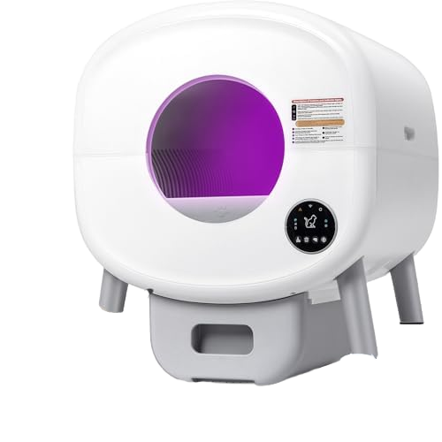Automatic Cat Litter Box Self-Cleaning Multiple Cats XL Smart App Control Eco-Friendly 76L Odor-Free Quiet Operation Litter
