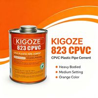 KIGOZE 823 Adhésif Solvant Industriel CPVC - Orange, Ciment à Prise Moyenne à Haute Viscosité pour Tuyaux d'Eau Chaude et Froide, Séchage Rapide