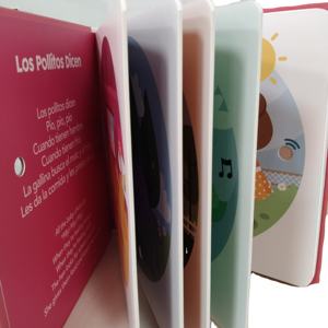 Livre audio pour bébé personnalisable <span class=keywords><strong>Comptines</strong></span> pour enfants avec effets sonores Couverture rigide fournie en usine pour l'éducation préscolaire - Product Image 2