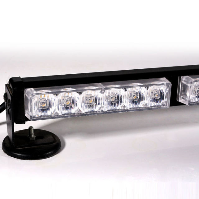 High Visibility Traffic Advisor Strobe Light Bar 44'' 42leds Red and Blue Flashing Poli Light LED Warning Light bar for Car