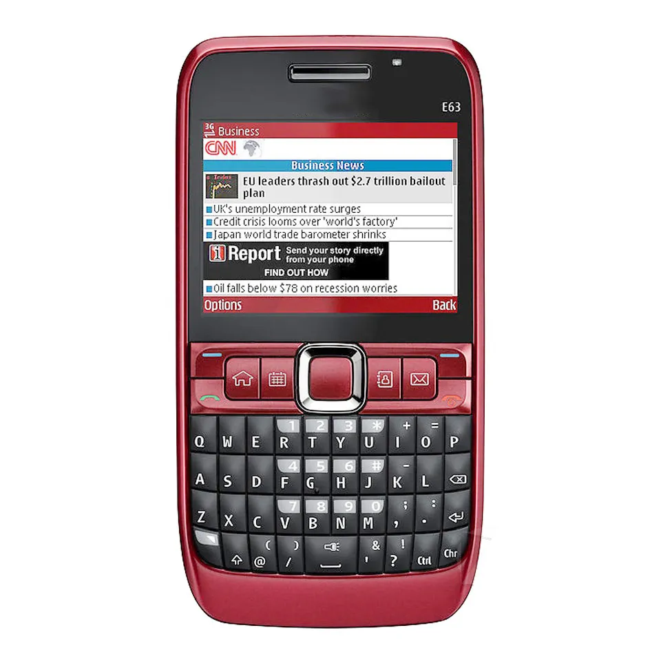 Ban đầu được sử dụng điện thoại thông minh cho no-kia E63 qwerty Bàn phím đầy đủ gốc điện thoại giá rẻ 3G giá rẻ Thanh mở khóa điện thoại di động điện thoại di động handse