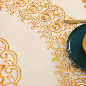 พีวีซีลูกไม้ผ้าปูโต๊ะโครเชต์โรงงานตารางงานแต่งงาน - Product Image 5