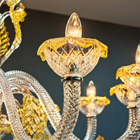 Lustre en verre artisanal de luxe léger européen, design artistique pour salon, chambre à coucher, chambre d'enfant, luminaire artistique créatif