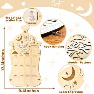 Nouveau-né première année <span class=keywords><strong>Photo</strong></span> mémorial souvenir cadre 12 mois bébé croissance Record jalon conseil bébé Souvenirs cadeaux pour bébés - Product Image 2