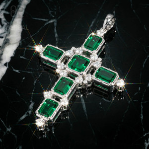 Colgante de Lujo con Letra Personalizada de Plata 925, Estilo Hip Hop, con Moissanita VVS que Pasa la Prueba del Diamante, Joyería Fina para Hombre - Product Image 1