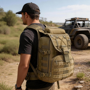 35L Tactical Backpack High Density 900D Oxford <b>Waterproof</b> Adjustable Backpack Polyester Lining Zipper - Product Image 4