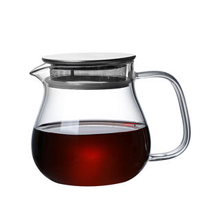 Théière en verre écologique de style japonais moderne, simple, faite à la main, avec infuseur et couvercle, résistante à la chaleur, pour utilisation en café - Product Image 5