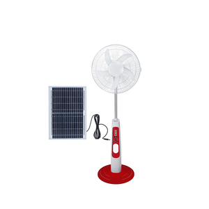 Solaire AC DC 12V avec lampe LED Ventilateur de charge à 5 pales Rechargeable électrique avec panneau et support de batterie Ventilateur solaire au sol - Product Image 6